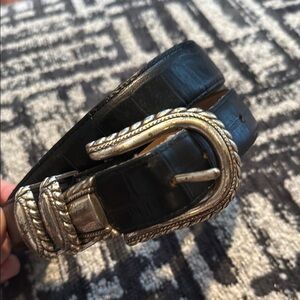 Brighton Leather Belt with Silver Buckle
